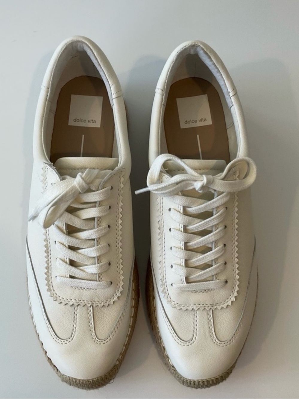 NWT Dolce Vita White Platform Jaja Espadrille Wedge Sneaker - Size: 9.5 - Picture 10 of 14